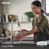 image:imageMoen Sleek Spot Resist Black Stainelss Motionsense Wave Sensor Touchless OneHandle High Arc Pulldown Modern Kitchen Faucet Featuring Power Clean 7864EWBLSSpot Resist Stainless