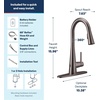 image:imageMoen Sleek Spot Resist Black Stainelss Motionsense Wave Sensor Touchless OneHandle High Arc Pulldown Modern Kitchen Faucet Featuring Power Clean 7864EWBLSSpot Resist Black Stainless