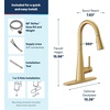 image:imageMoen Sleek Spot Resist Black Stainelss Motionsense Wave Sensor Touchless OneHandle High Arc Pulldown Modern Kitchen Faucet Featuring Power Clean 7864EWBLSBrushed Gold