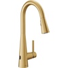 image:imageMoen Sleek Spot Resist Black Stainelss Motionsense Wave Sensor Touchless OneHandle High Arc Pulldown Modern Kitchen Faucet Featuring Power Clean 7864EWBLSBrushed Gold