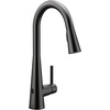 image:imageMoen Sleek Spot Resist Black Stainelss Motionsense Wave Sensor Touchless OneHandle High Arc Pulldown Modern Kitchen Faucet Featuring Power Clean 7864EWBLSMatte Black