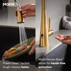 image:imageMoen Sleek Spot Resist Black Stainelss Motionsense Wave Sensor Touchless OneHandle High Arc Pulldown Modern Kitchen Faucet Featuring Power Clean 7864EWBLSBrushed Gold