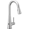 image:imageMoen Sleek Spot Resist Black Stainelss Motionsense Wave Sensor Touchless OneHandle High Arc Pulldown Modern Kitchen Faucet Featuring Power Clean 7864EWBLSChrome