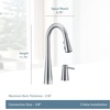 image:imageMoen Sleek Spot Resist Stainless OneHandle High Arc Kitchen Faucet with InDeck Handle for 2Hole Sink Setups 7871SRSSpot Resist Stainless