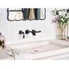 image:imageMoen T6906BL Voss Matte Black TwoHandle Wall Mount Bathroom Faucet Trim Kit Valve Required
