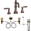 image:imageMoen TS42108BL Weymouth TwoHandle Lever Handle Bathroom Faucet Trim Kit Valve Required Matte BlackOil Rubbed Bronze