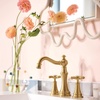 image:imageMoen TS42114NL Weymouth TwoHandle Widespread Cross Handle Bathroom Faucet Trim Kit Valve Required Polished NickelBrushed Gold