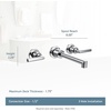 image:imageMoen TS43003 Arris TwoHandle Wall Mount Bathroom Faucet Trim Valve Required ChromeChrome
