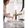 image:imageMoen TS44104BL Colinet Traditional Lever Handle Wall Mount Bathroom Faucet Trim Valve Required Matte Black