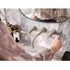 image:imageMoen TS44104BL Colinet Traditional Lever Handle Wall Mount Bathroom Faucet Trim Valve Required Matte Black