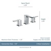 image:imageMoen TS6720BN 90 Degree TwoHandle 8 in Widespread Bathroom Faucet Trim Kit Valve Required Brushed NickelChrome