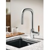 image:imageMoen Tenon Chrome One Handle Modern Bar Pulldown Faucet S64001