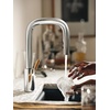 image:imageMoen Tenon Chrome One Handle Modern Bar Pulldown Faucet S64001