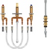 image:imageMoen TwoHandle Roman Tub Faucet Adjustable Valve with Shower Diverter 12Inch CPVC PEX Connection 9793