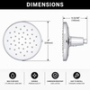 image:imageMoen Verso EcoPerformance Round 9 Rain Shower Head with Infiniti Dial and Magnetix Docking 175 GPM Adjustable Rainfall Shower Chrome 220R2EPSpot Resist Nickel