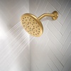 image:imageMoen Verso Infiniti Dial Round Rain Shower Head 7Inch Diameter Spray Head Matte Black 220R7BLBrushed Gold