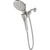 image:imageMoen Verso Round Rain Showerhead and Handshower Combination with Infiniti Dial and Magnetix Docking 60 Hose Matte Black 220C2EPBLSpot Resist Nickel