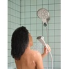 image:imageMoen Verso Round Rain Showerhead and Handshower Combination with Infiniti Dial and Magnetix Docking 60 Hose Matte Black 220C2EPBLSpot Resist Nickel