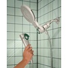image:imageMoen Verso Round Rain Showerhead and Handshower Combination with Infiniti Dial and Magnetix Docking 60 Hose Matte Black 220C2EPBLSpot Resist Nickel