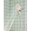 image:imageMoen Verso Round Rain Showerhead and Handshower Combination with Infiniti Dial and Magnetix Docking 60 Hose Matte Black 220C2EPBLSpot Resist Nickel