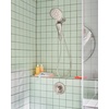image:imageMoen Verso Round Rain Showerhead and Handshower Combination with Infiniti Dial and Magnetix Docking 60 Hose Matte Black 220C2EPBLSpot Resist Nickel