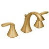 image:imageMoen Voss Brushed Nickel Contemporary TwoHandle Widespread Bathroom Sink Faucet Trim Kit for Adjustable 3Hole Installations Valve Required T6905BNBrushed Gold