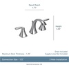 image:imageMoen Voss Brushed Nickel Contemporary TwoHandle Widespread Bathroom Sink Faucet Trim Kit for Adjustable 3Hole Installations Valve Required T6905BNBrushed Gold