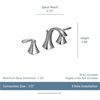 image:imageMoen Voss Brushed Nickel Contemporary TwoHandle Widespread Bathroom Sink Faucet Trim Kit for Adjustable 3Hole Installations Valve Required T6905BNChrome