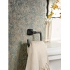 image:imageMoen Voss Matte Black Modern Square Wall Mount Bathroom Hand Towel Ring YB5186BL