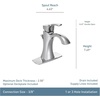 image:imageMoen Voss Matte Black OneHandle Single Hole Bathroom Sink Faucet with Optional Deckplate 6903BL