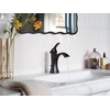 image:imageMoen Voss Matte Black OneHandle Single Hole Bathroom Sink Faucet with Optional Deckplate 6903BL