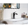 image:imageMoen Voss Matte Black OneHandle Single Hole Bathroom Sink Faucet with Optional Deckplate 6903BL