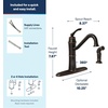 image:imageMoen Wetherly Mediterranean Bronze HighArc Kitchen Faucet with Side Spray 87999BRBMediterranean Bronze