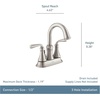 image:imageMoen Wetherly Spot Resist Brushed Nickel TwoHandle Centerset Bathroom Faucet with Drain Assembly WS84850SRN