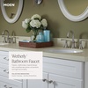 image:imageMoen Wetherly Spot Resist Brushed Nickel TwoHandle Widespread Bathroom Faucet with Valve Included 3hole Deck Mounted Setup WS84855SRNPack of 1