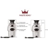image:imageWaste King Garbage Disposal for Kitchen Sink with Power Cord L100134 HP  Continuous Feed