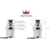 image:imageWaste King L1001 Garbage Disposal with Power Cord 12 HP amp L111 Garbage Disposal with Power Cord 13 HP Gray1 HP  Continuous Feed