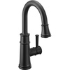 image:imageMoen 6260 Belfield OneHandle Pulldown Bar Faucet with Power Clean Featuring Reflex ChromeMatte Black