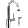 image:imageMoen 7165 Align OneHandle HighArc Modern Kitchen Faucet with Side Spray ChromeChrome