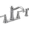 image:imageMoen 7255ORB Belfield Traditional Two Handle High Arc Kitchen Faucet with Side Spray Oil Rubbed BronzeChrome