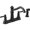 image:imageMoen 7255ORB Belfield Traditional Two Handle High Arc Kitchen Faucet with Side Spray Oil Rubbed BronzeMatte Black