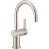 image:imageMoen 7622BL CIA Pulldown Kitchen Faucet with Power Boost Includes Optional Chrome and Brushed Gold Accents Matte Black withSpot Resist Stainless