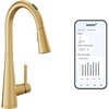 image:imageMoen 7864EVBG Sleek Smart Faucet Touchless Pull Down Sprayer Kitchen Faucet with Voice Control and Power Boost Brushed Gold