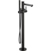 image:imageMoen Align Brushed Gold OneHandle Freestanding Floor Mount Tub Filler Freestanding Tub Faucet with Handshower 395BGMatte Black