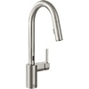 image:imageMoen Align Spot Resist Stainless Motionsense TwoSensor Touchless OneHandle High Arc Modern Pulldown Kitchen Faucet with Reflex Docking System 7565ESRS