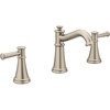 image:imageMoen Belfield Brushed Nickel TwoHandle 8Inch Widespread Bathroom Faucet Trim Kit Valve Required T6405BN
