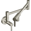 image:imageMoen Black Stainless Modern Wall Mount Swing Arm Folding Pot Filler Kitchen Faucet S665BLSSpot Resist Stainless