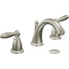 image:imageMoen Brantford Chrome TwoHandle Widespread Bathroom Faucet Trim Kit for 3hole Setups Valve Required T6620Brushed Nickel