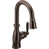 image:imageMoen Brantford Oil Rubbed Bronze Traditional OneHandle HighArc Pulldown Bar Faucet with Reflex Docking System and Power Clean 5985ORBOil Rubbed Bronze