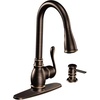 image:imageMoen CA87003BRB Single Handle Kitchen Faucet with Pullout Spray from the Anabelle Collection Mediterranean Bronze